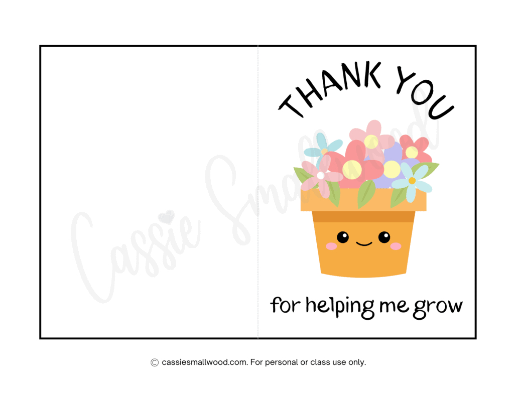 The Best Teacher Thank You Cards (21 Free Printables) - Cassie for Free Printable Thank You Cards For Teachers