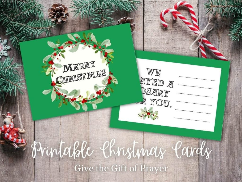 The Gift Of The Rosary Christmas Cards (Free Printable) - Kindling with Kindle Gift Card Printable Christmas