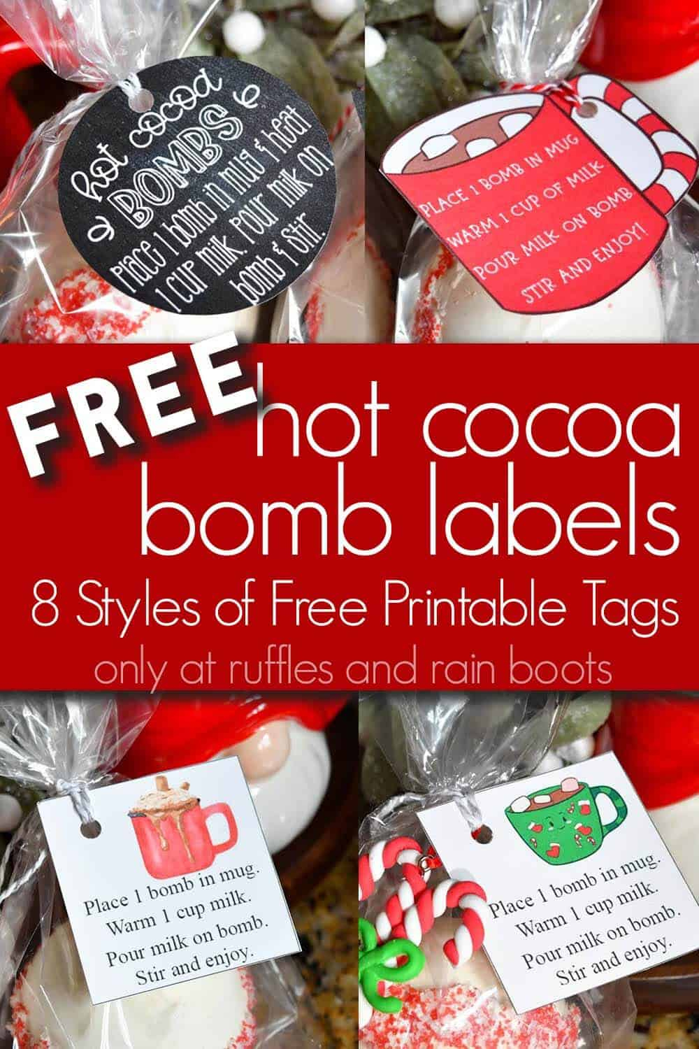 Use These [Free Printable] Hot Cocoa Bomb Labels For Gift Giving! inside Free Printable Hot Cocoa Bomb Tags Christmas