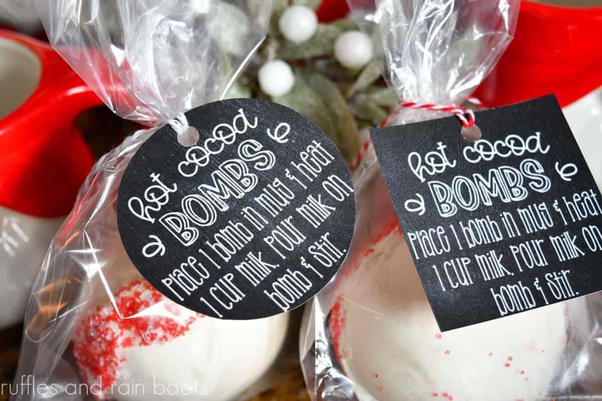 Use These [Free Printable] Hot Cocoa Bomb Labels For Gift Giving! within Free Printable Hot Cocoa Bomb Tags Christmas
