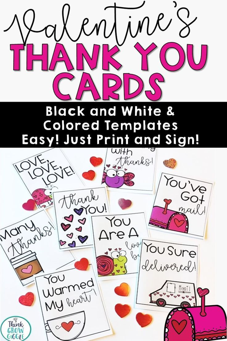 Valentine&amp;#039;S Day Thank You Card From Teacher Note Random Acts Of inside Free Valentine Thank You Cards Printable