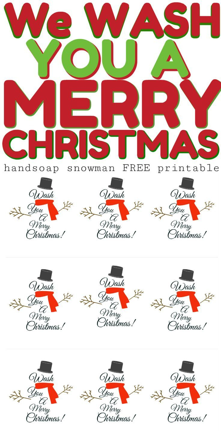 We Wash You A Merry Christmas Printable - A Sparkle Of Genius pertaining to We Wash You A Merry Christmas Printable Tags