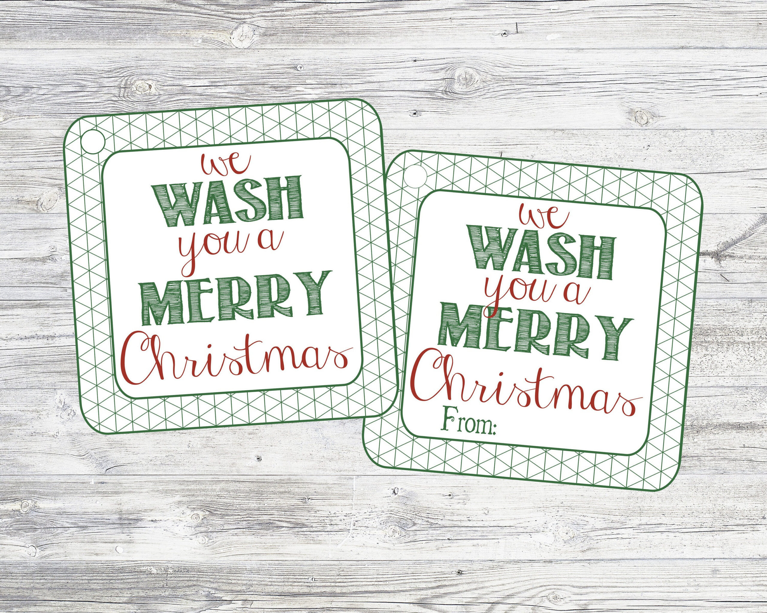 We Wash You A Merry Christmas. Printable Tags To Pair With Soap with regard to We Wash You A Merry Christmas Printable Tags
