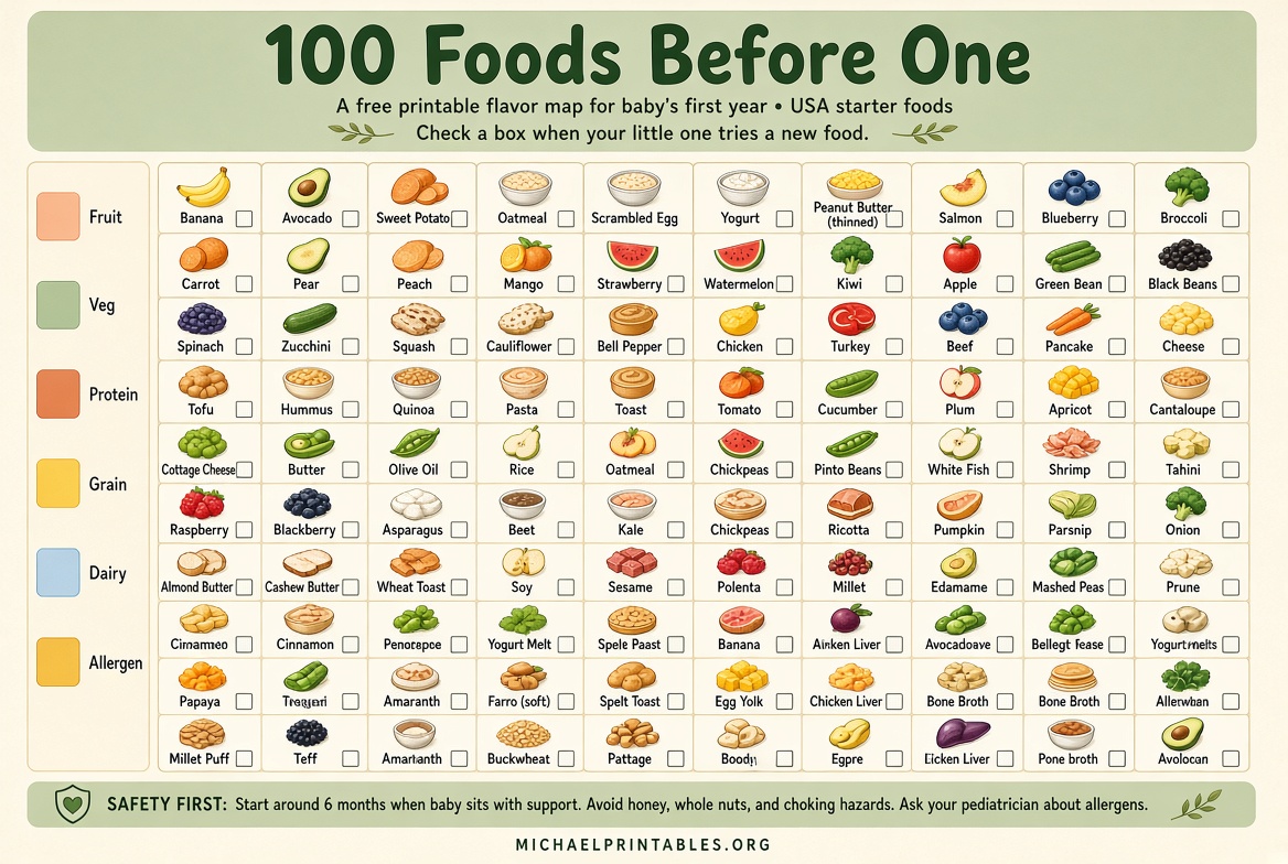 100 Foods Before 1 Printable Free PDF USA Guide (2)