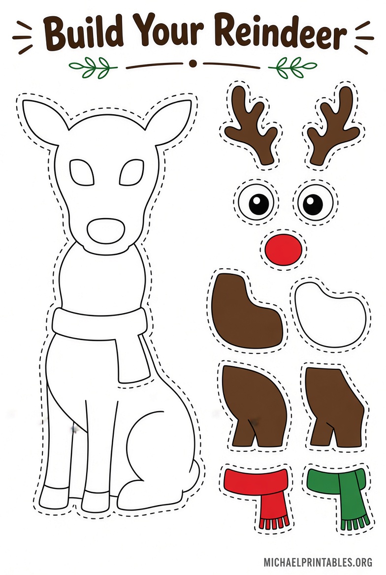 Free Christmas Cut and Paste Printables