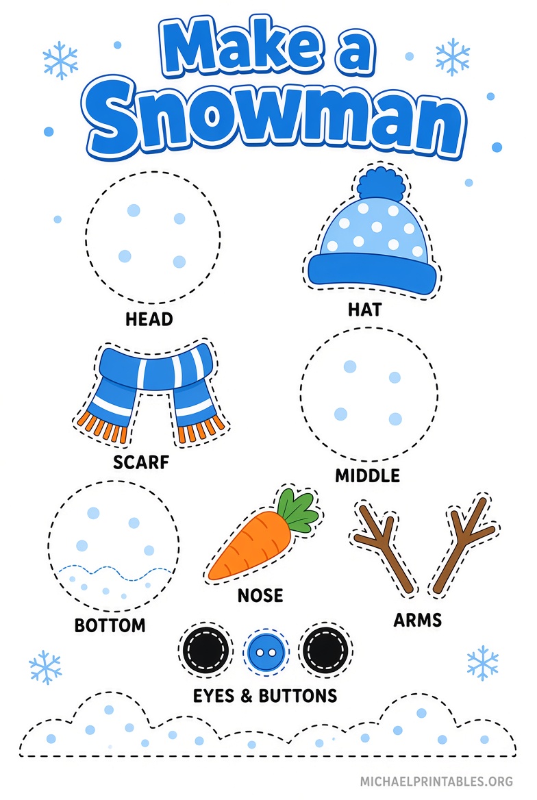Free Christmas Cut and Paste Printables
