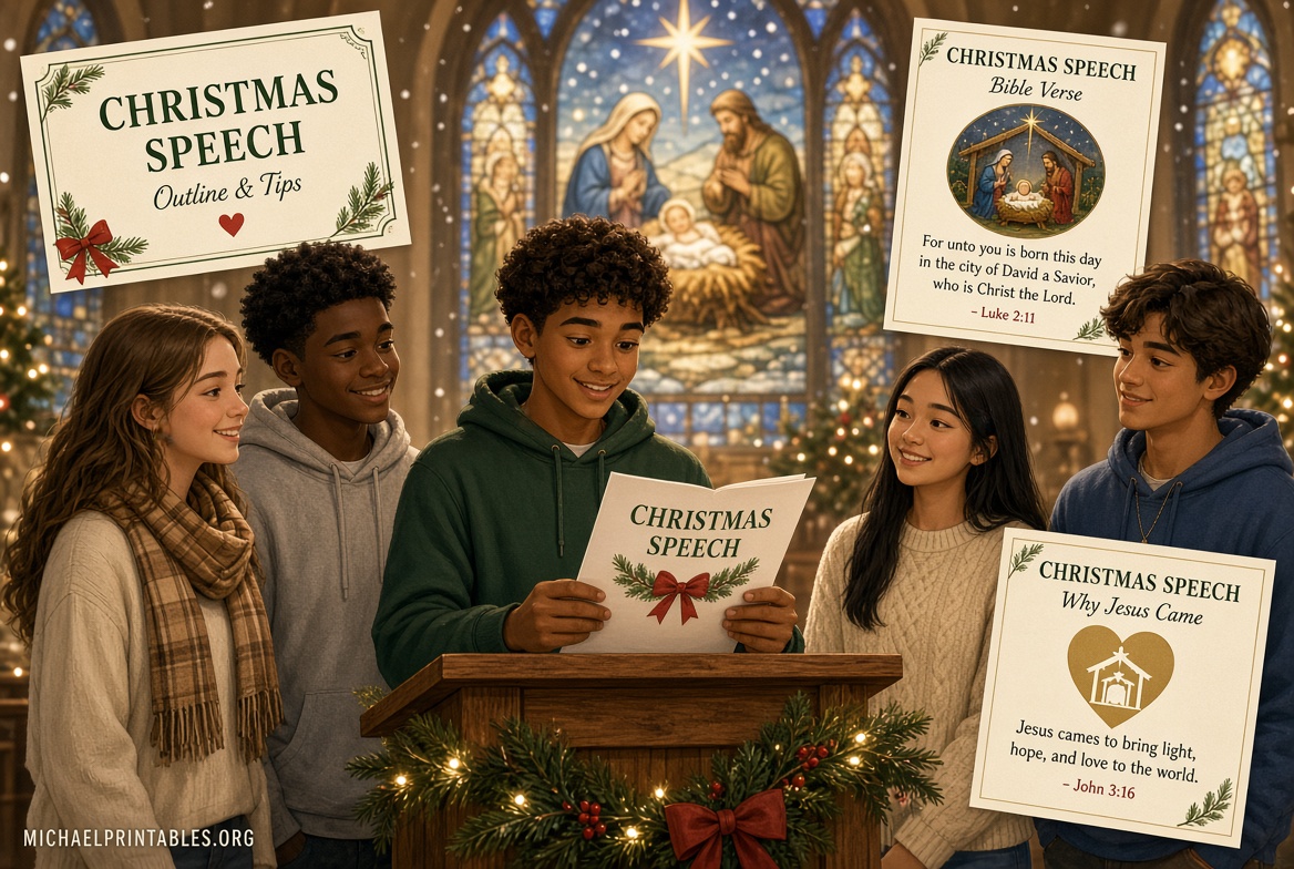 Free Christmas Speeches for Church Youth Printable