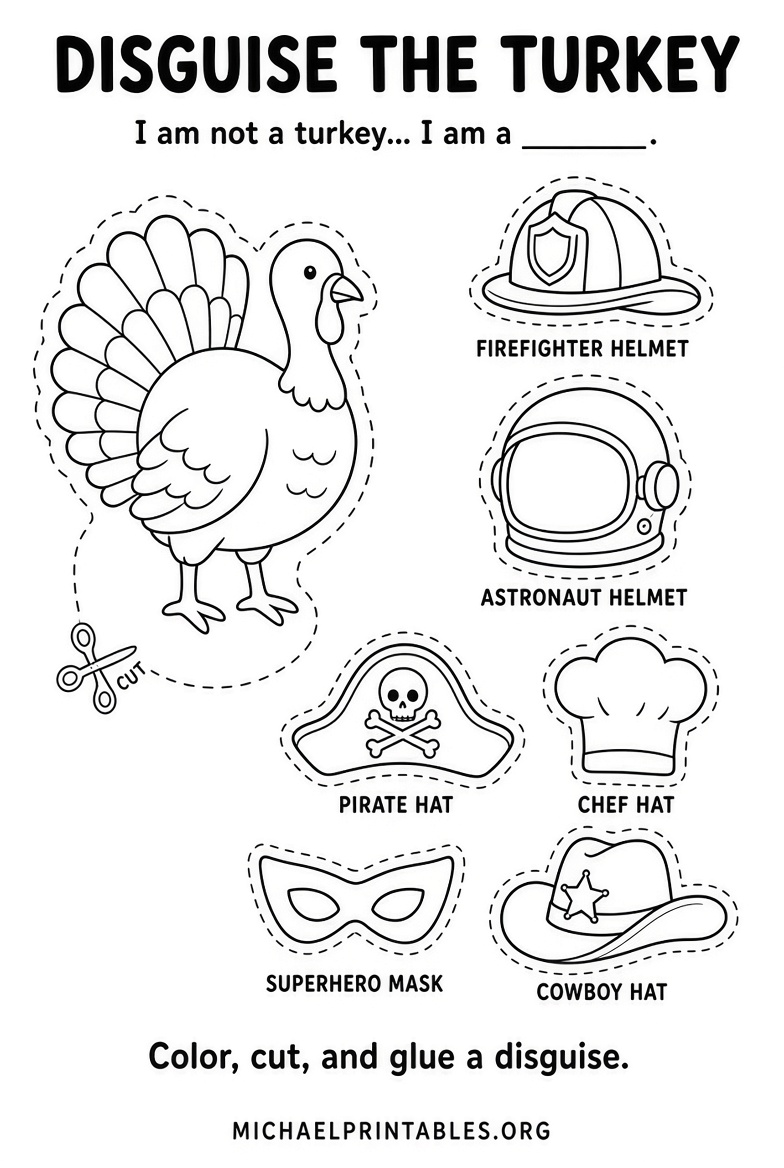 Free I Am Not a Turkey Printable Thanksgiving (1)