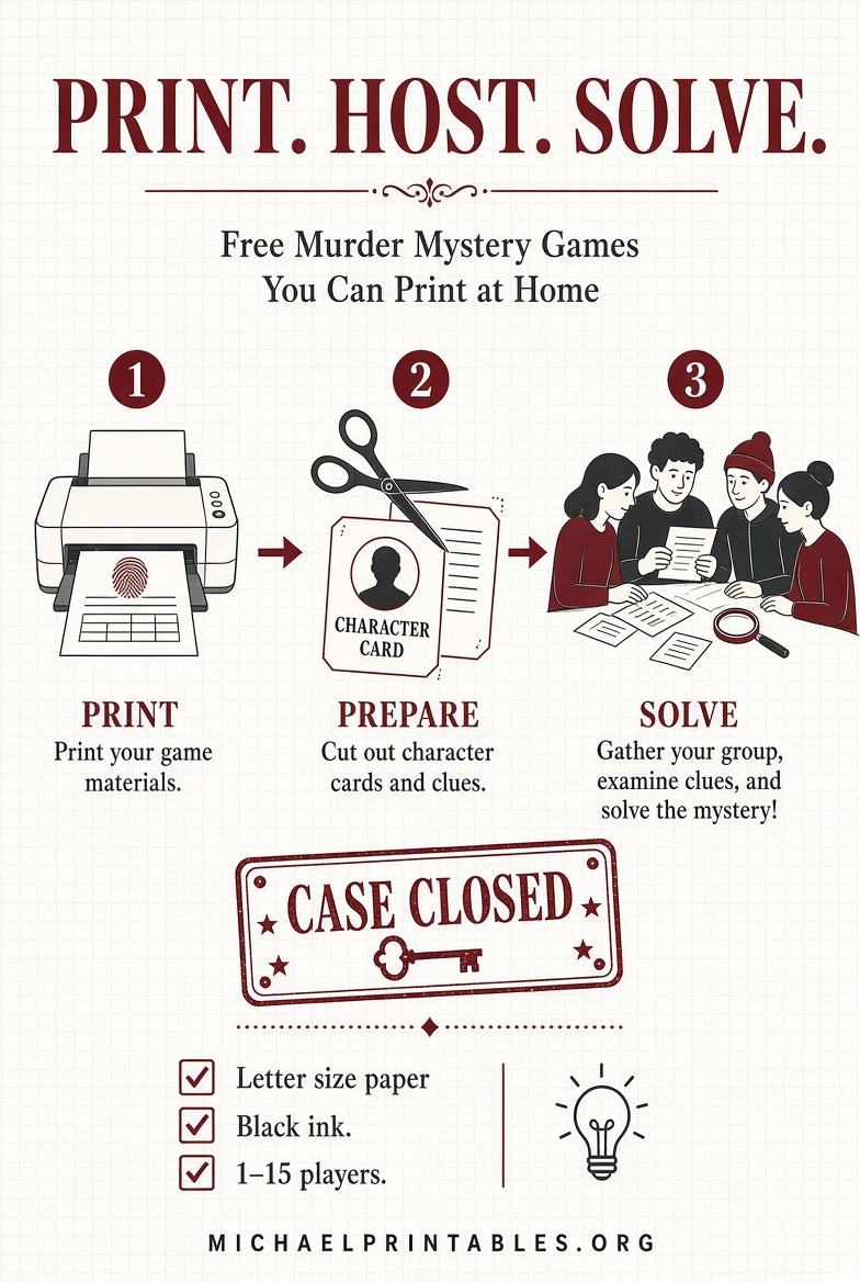 Free Murder Mystery Games Printable | USA Downloads