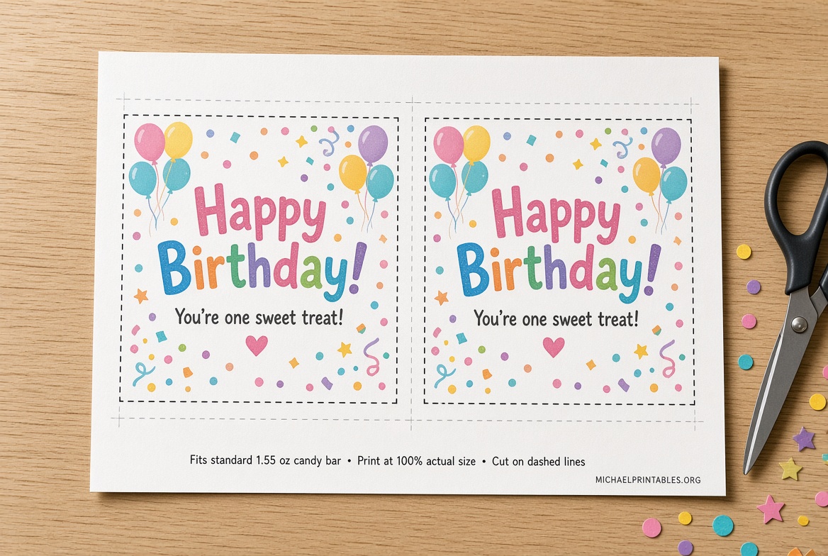 Free Printable Candy Bar Wrappers Templates | USA