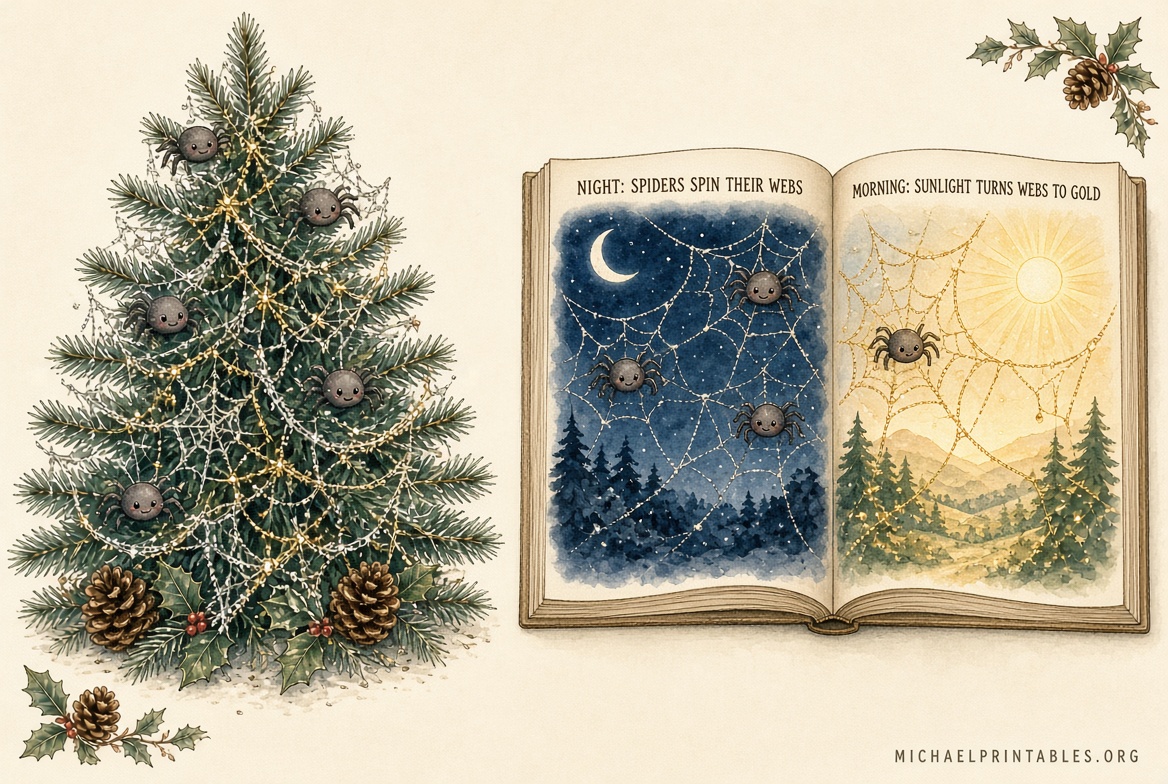 Free Printable Christmas Spider Story