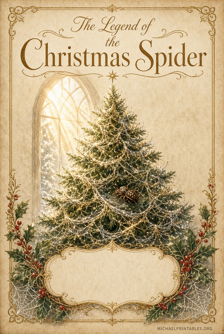 Free Printable Christmas Spider Story