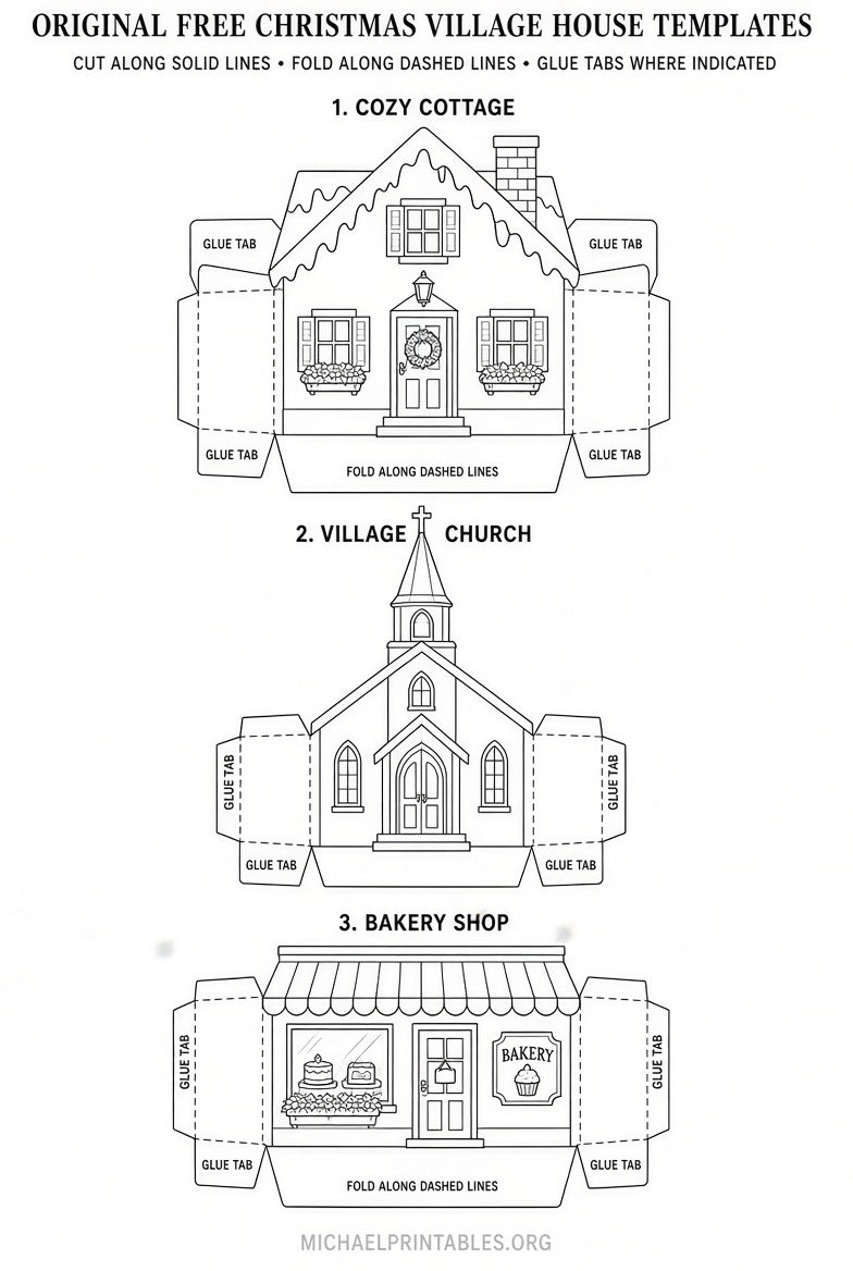 Free Printable Christmas Village Templates (2)