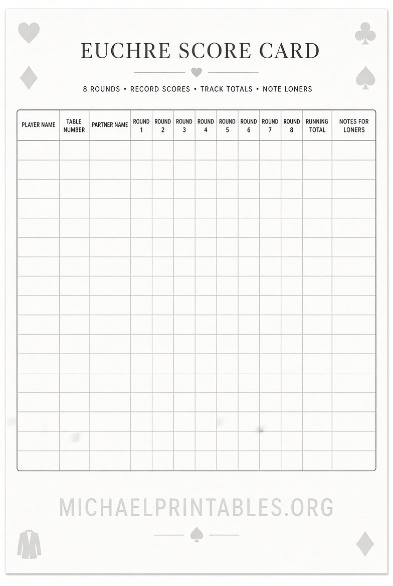 Free Printable Euchre Score Cards PDF (3)