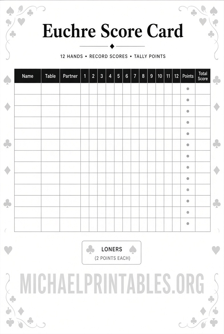 Free Printable Euchre Score Cards PDF (4)