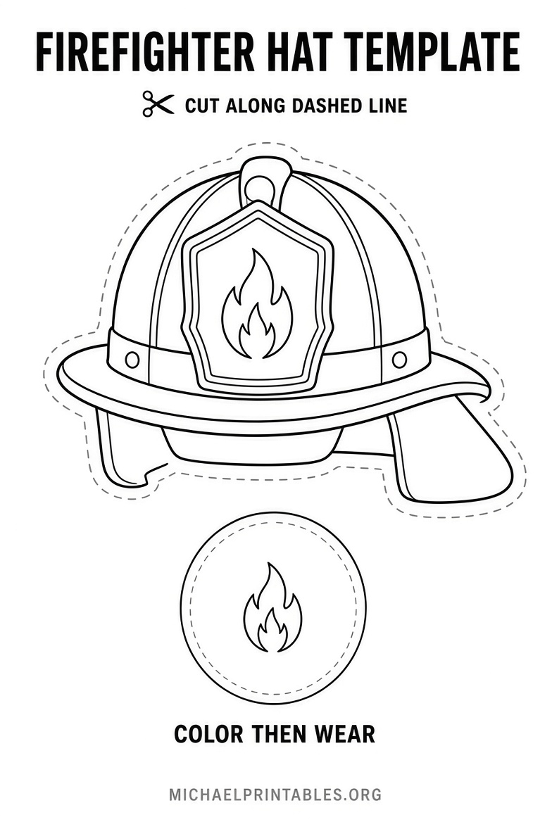 Free Printable Firefighter Hat Templates
