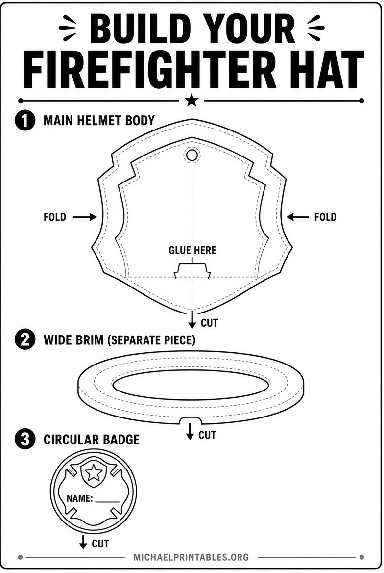 Free Printable Firefighter Hat Templates
