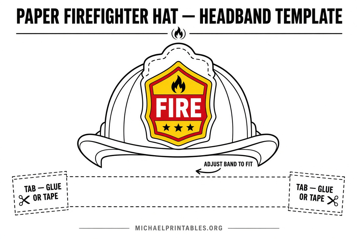 Free Printable Firefighter Hat Templates