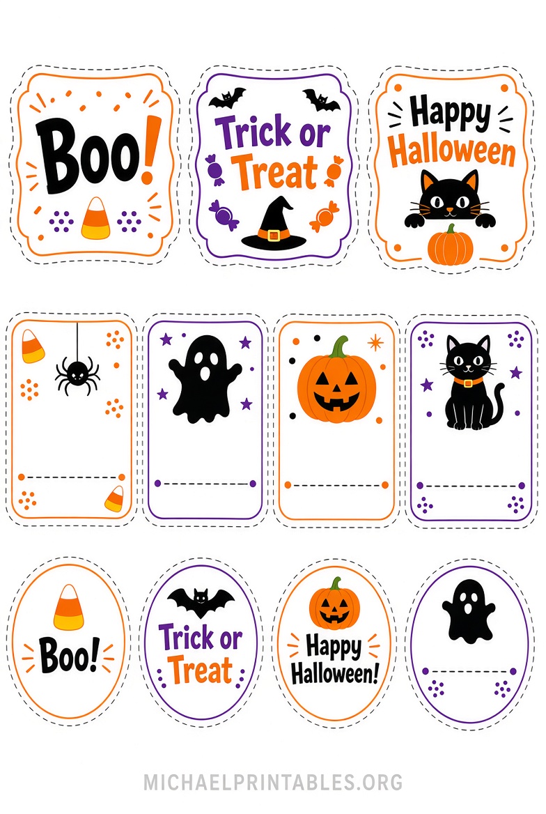Free Printable Halloween Labels & Tags