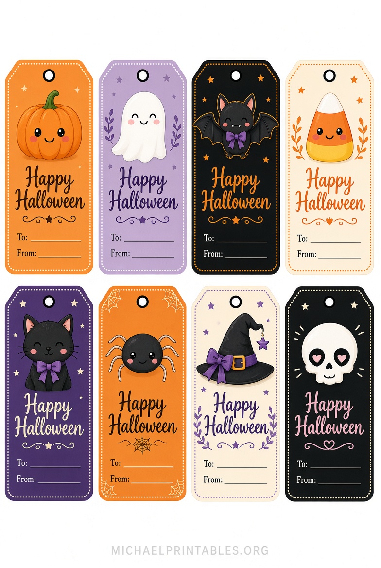 Free Printable Happy Halloween Gift Tags