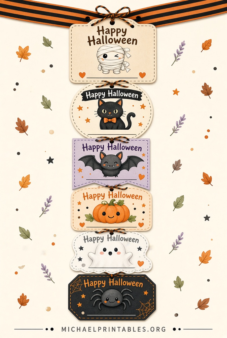 Free Printable Happy Halloween Gift Tags