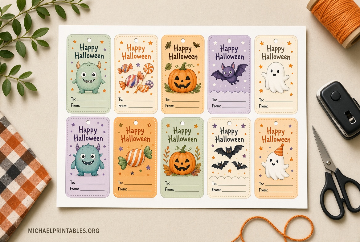 Free Printable Happy Halloween Gift Tags