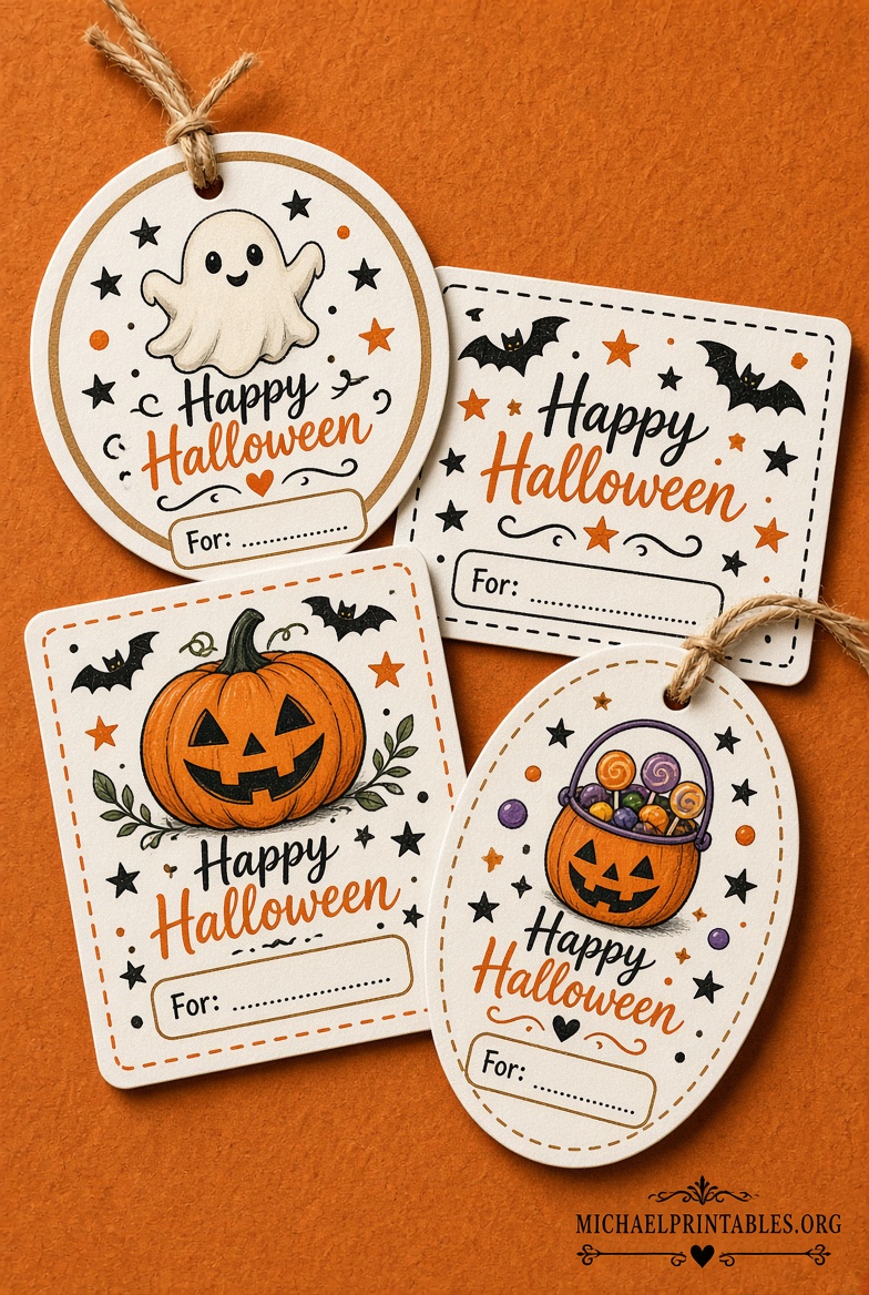 Free Printable Happy Halloween Gift Tags