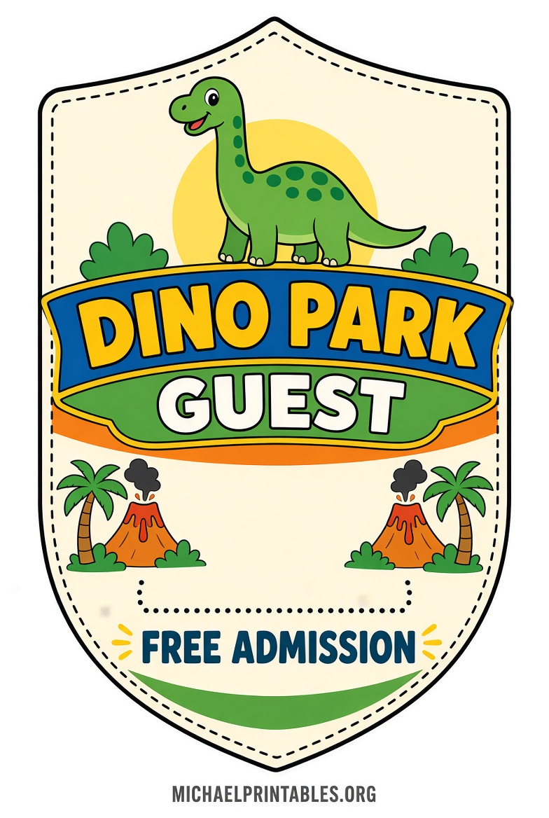 Free Printable Jurassic Park Badge Templates (1)