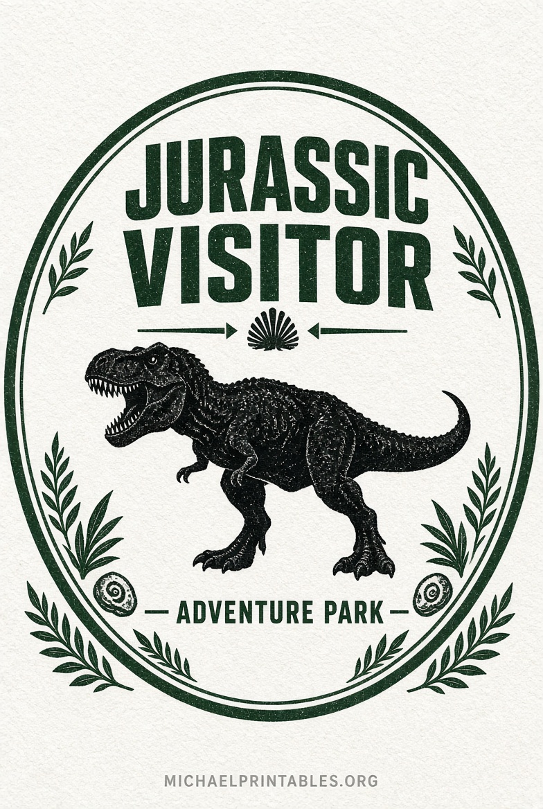 Free Printable Jurassic Park Badge Templates (3)