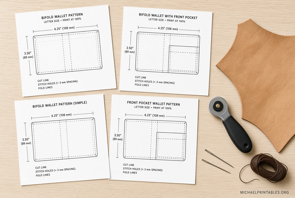Free Printable Leather Wallet Patterns (PDF)