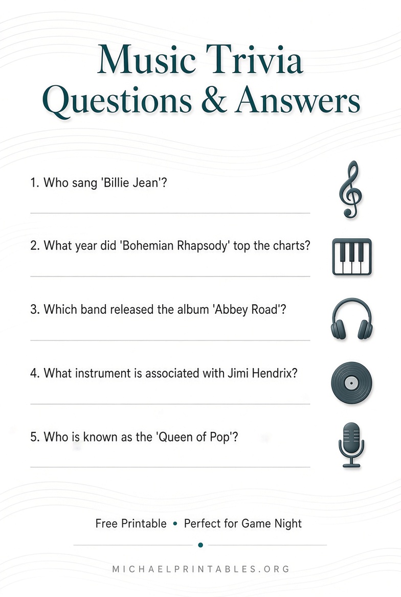 Free Printable Music Trivia Q&A (1)