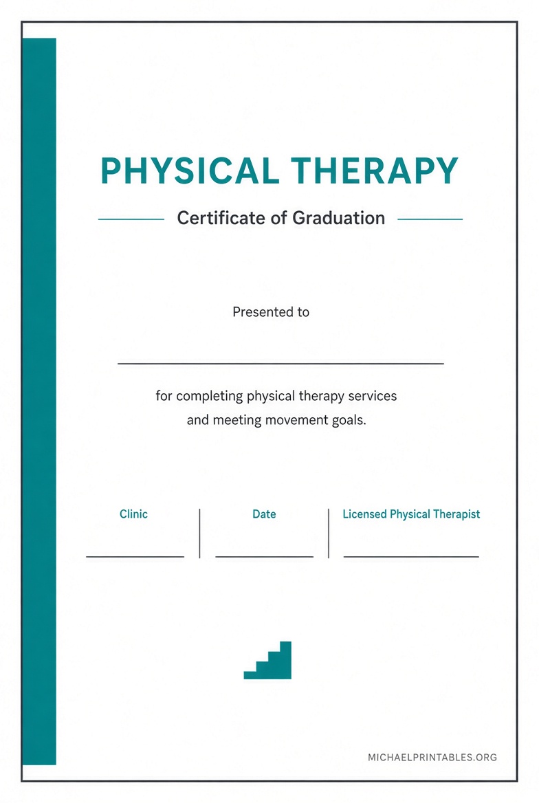Free Printable PT Graduation Certificate (USA)
