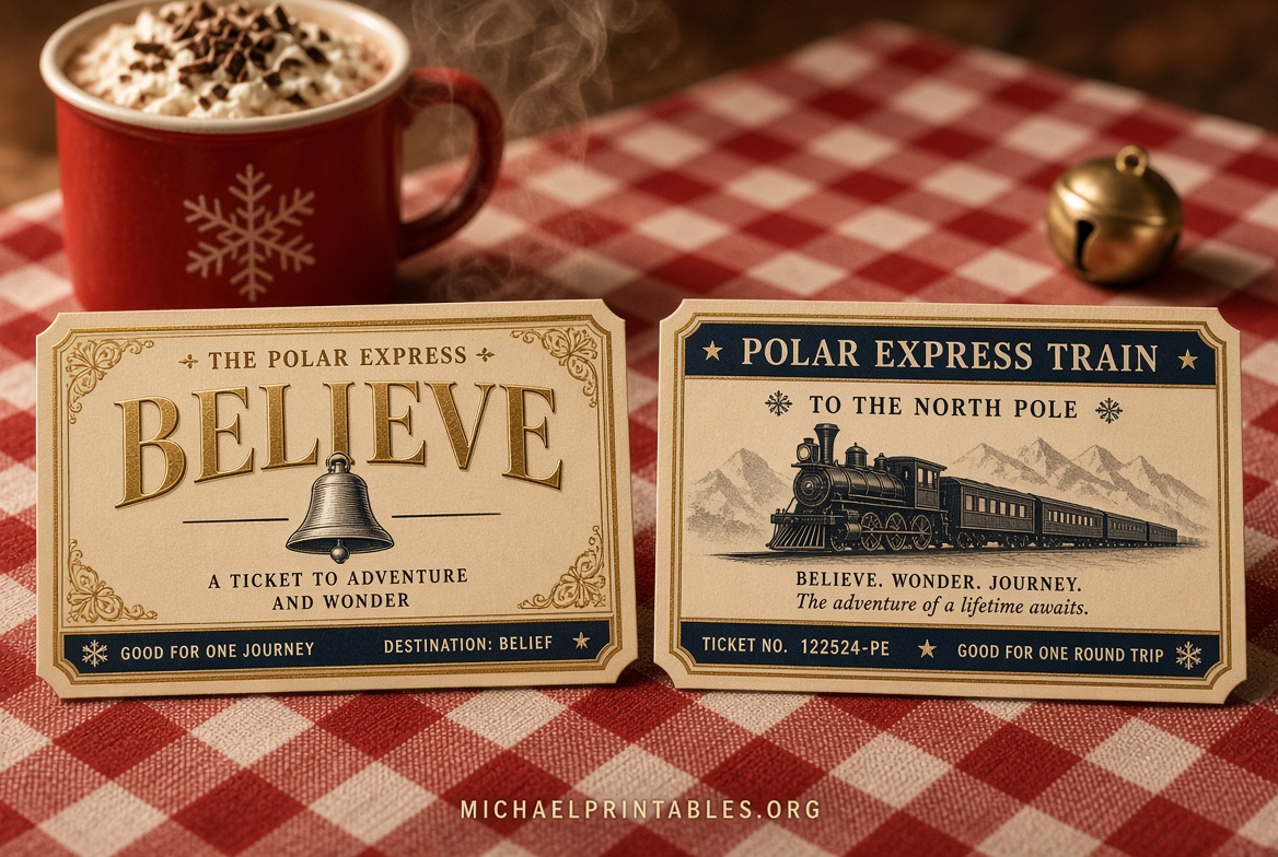 Free Printable Polar Express Tickets