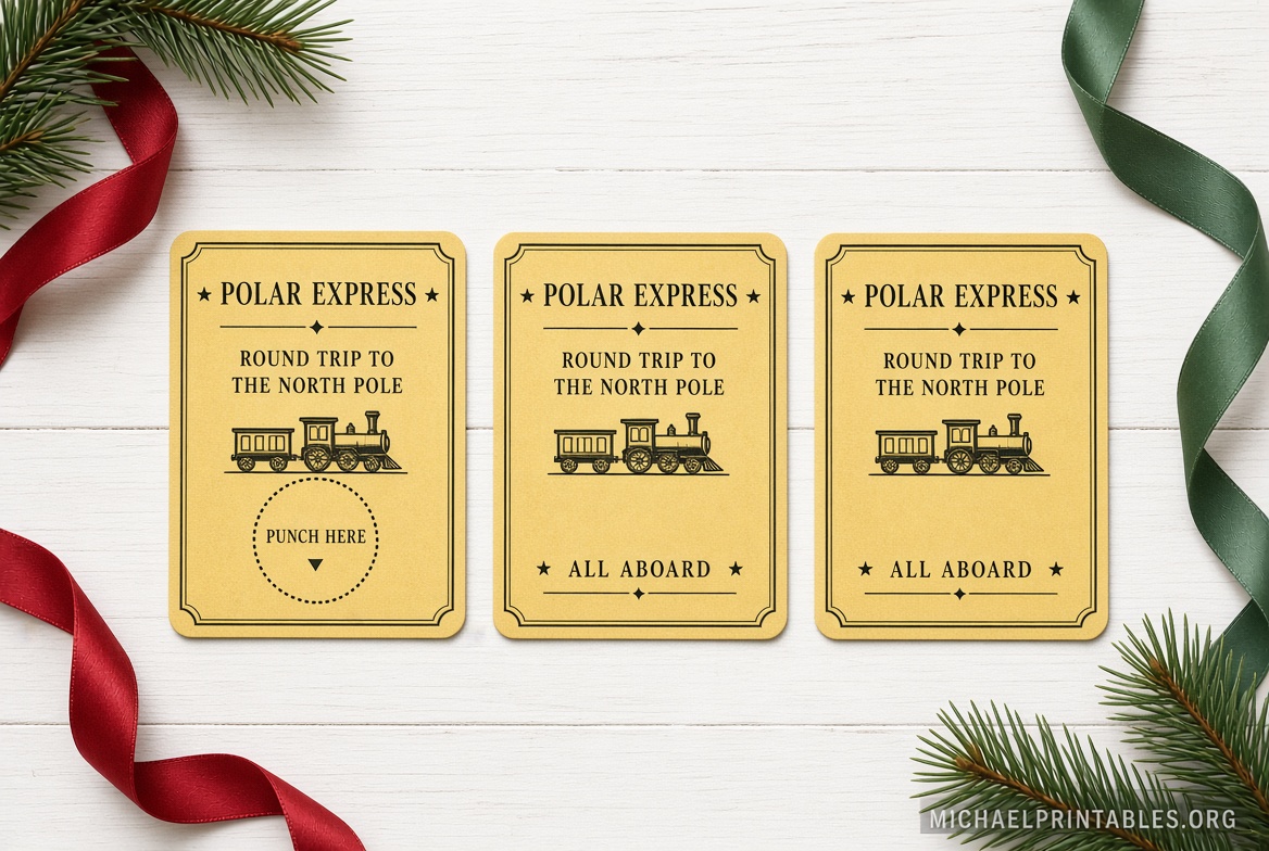 Free Printable Polar Express Tickets