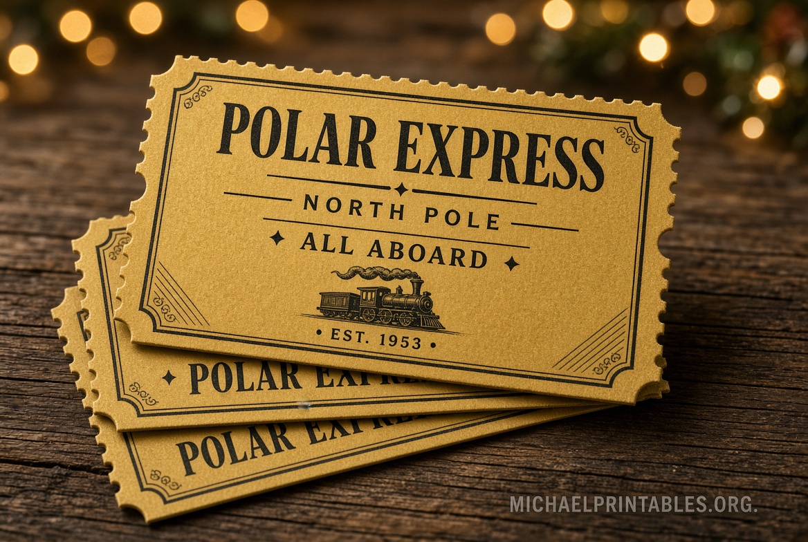 Free Printable Polar Express Tickets