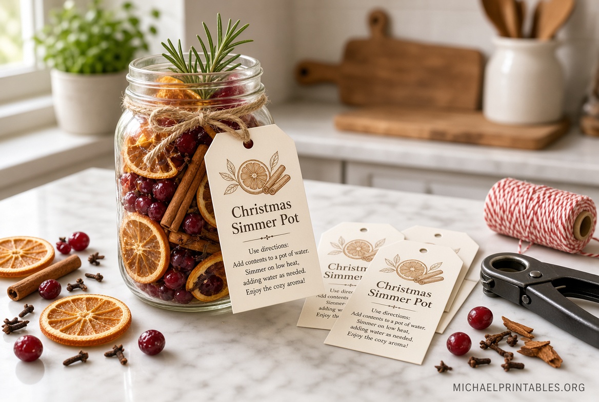 Free Printable Simmer Pot Tags for Easy DIY Gifts