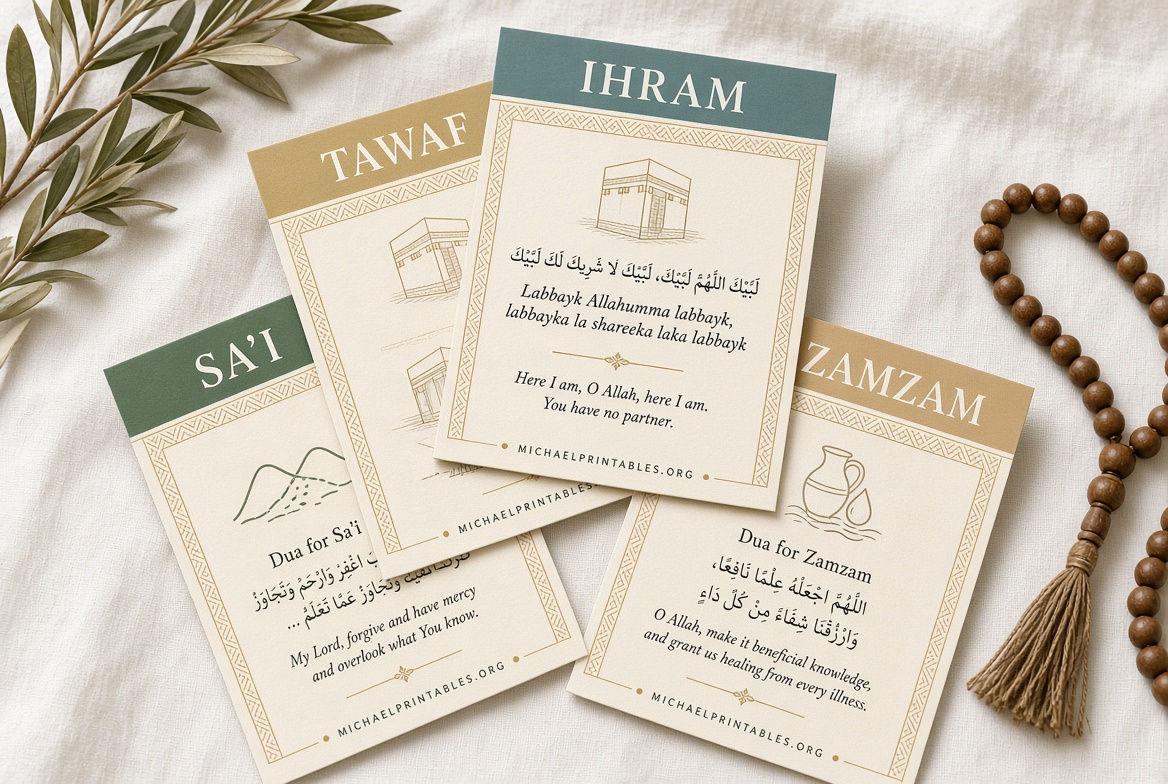 Free Printable Umrah Dua Cards (USA) 