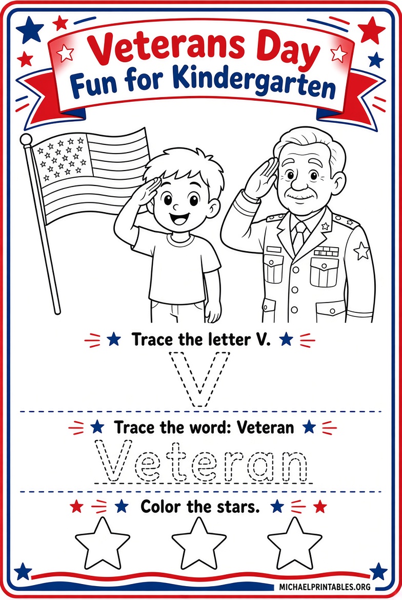 Free Printable Veterans Day Activities for Kindergarten