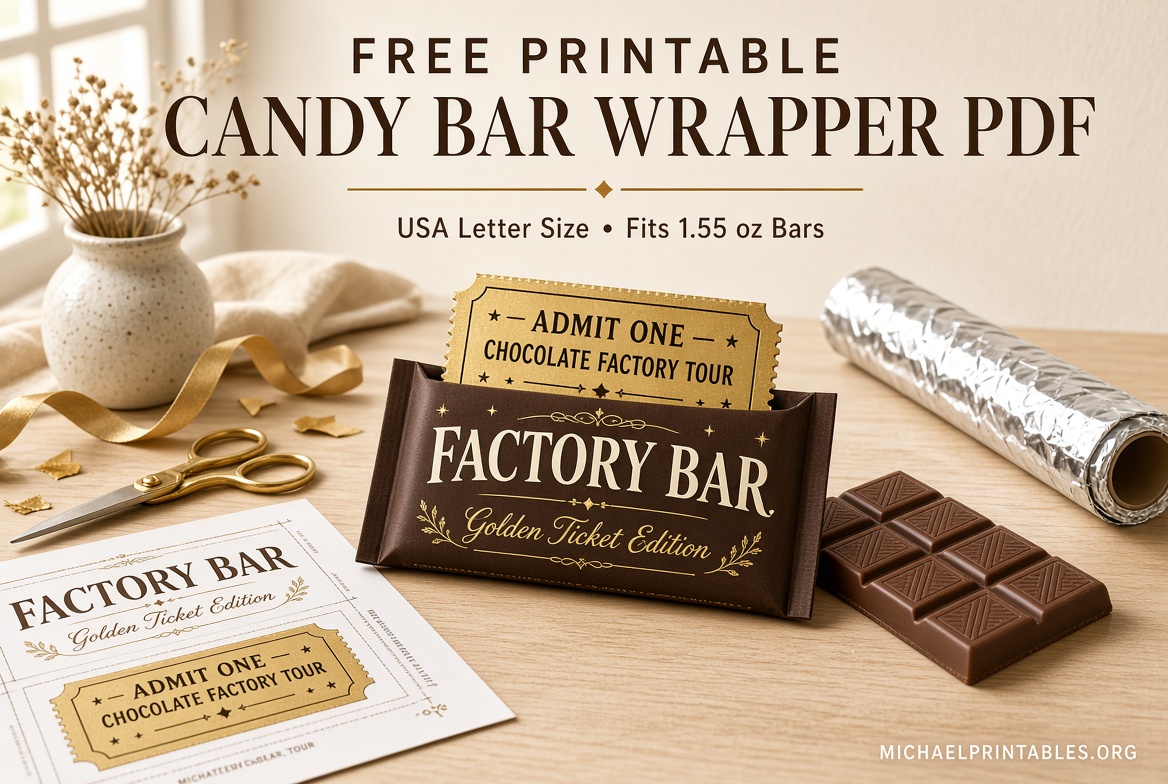 Free Printable Wonka Bar Wrapper PDF USA Guide (2)
