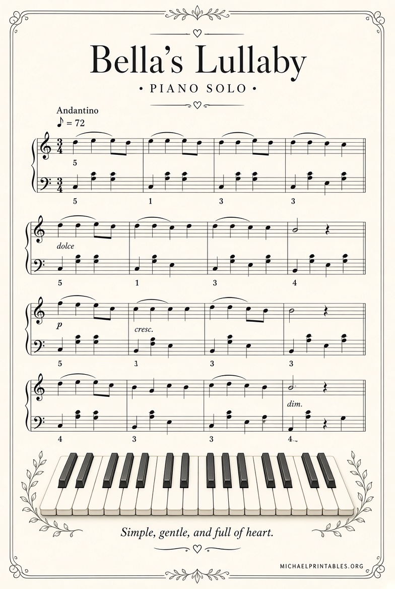 Bella's Lullaby Free Piano Sheet Music