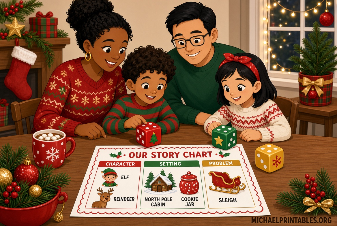Christmas Roll A Story Free Printable Guide