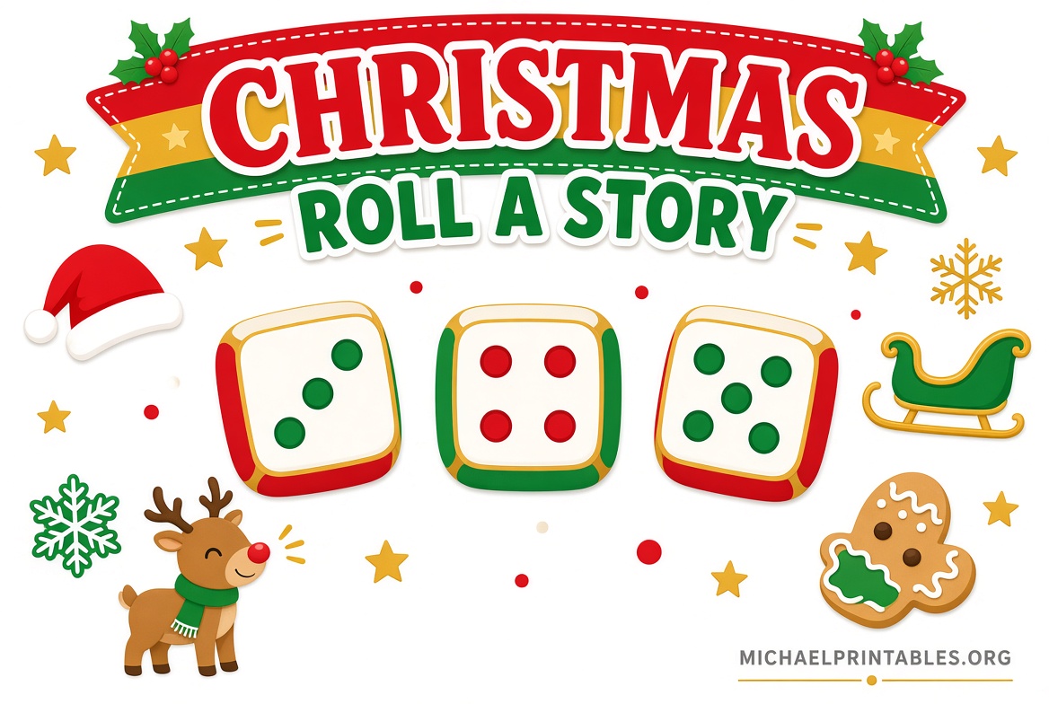 Christmas Roll A Story Free Printable Guide