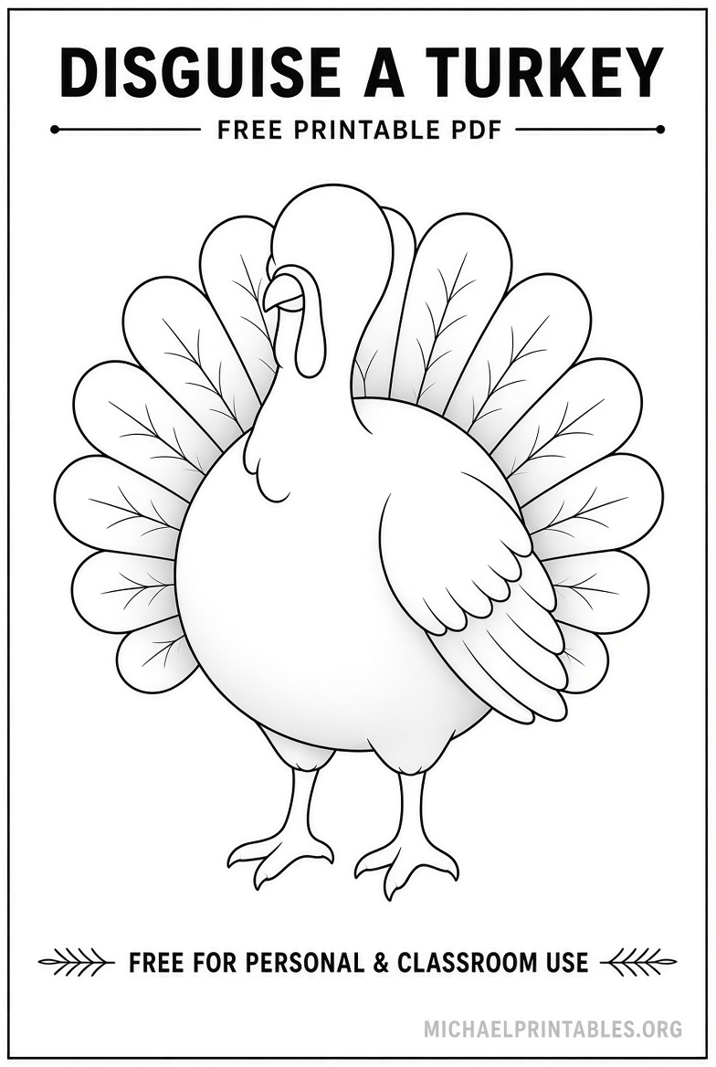 Disguise a Turkey Free Printable PDF Templates