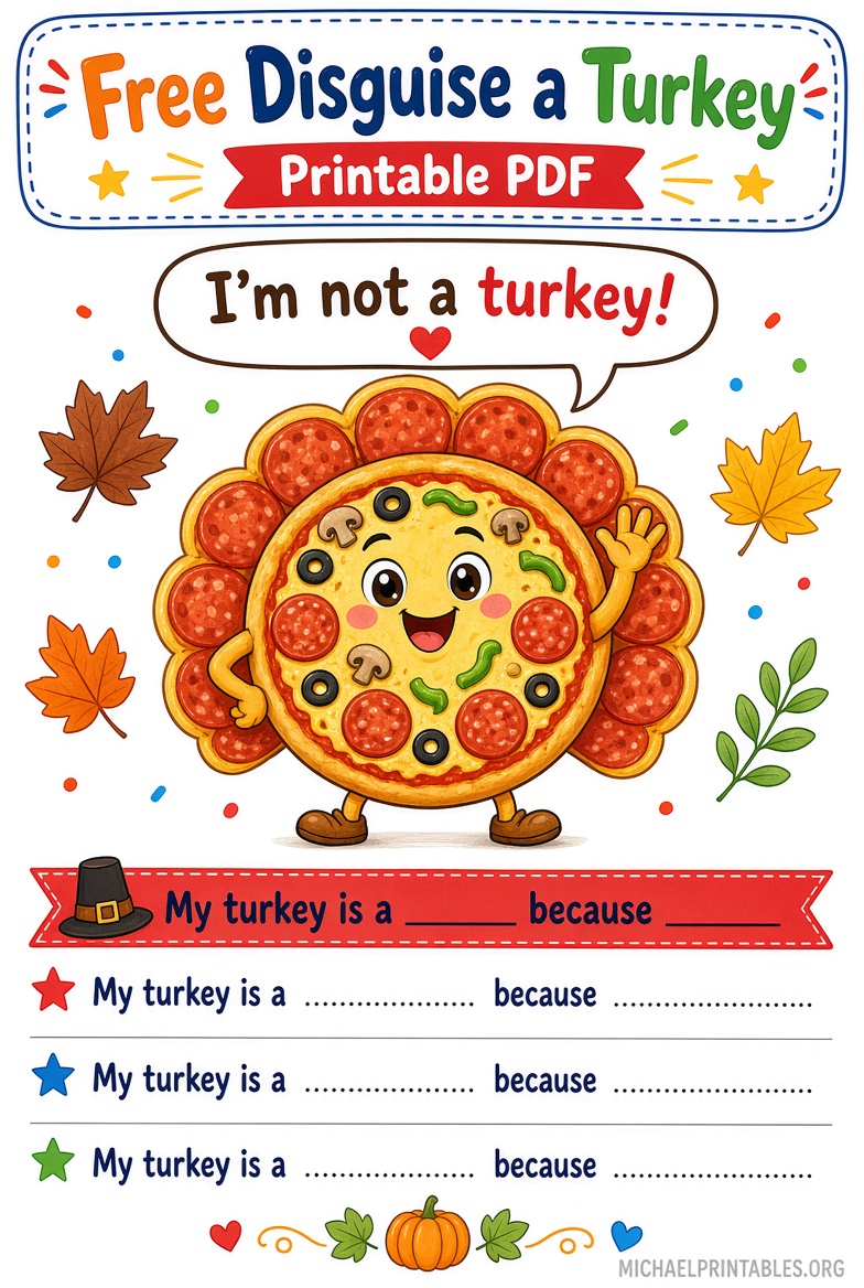 Disguise a Turkey Free Printable PDF Templates