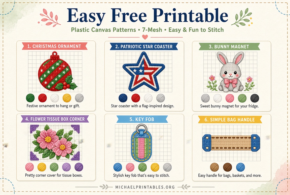 Easy Free Printable Plastic Canvas Patterns Guide