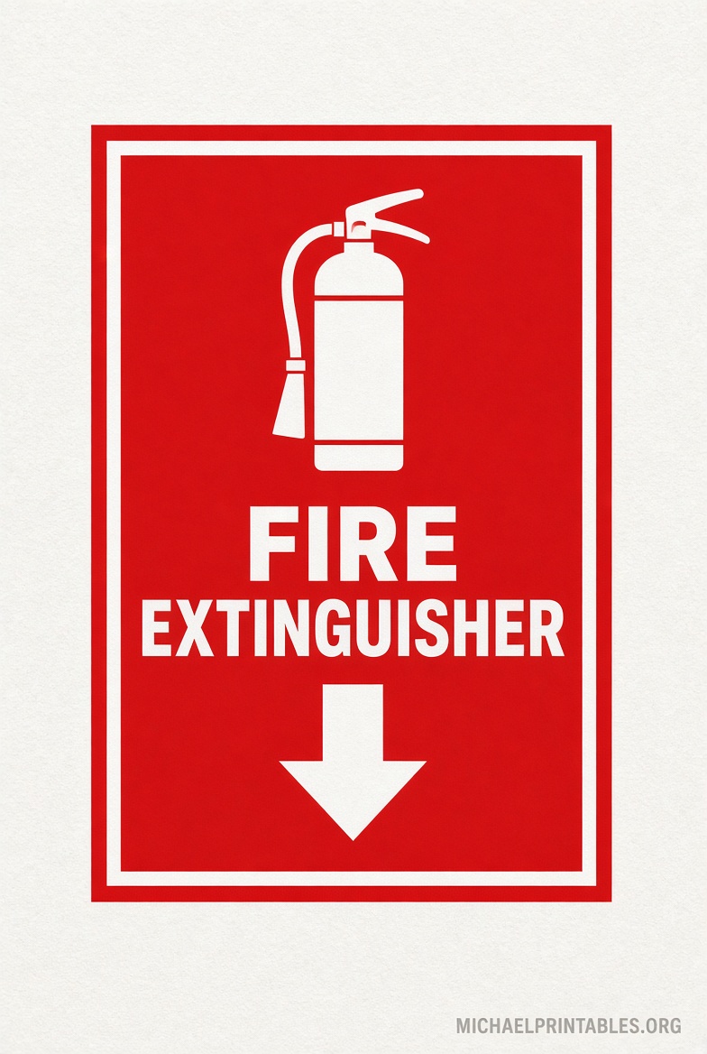 Fire Extinguisher Sign Free Printable Guide