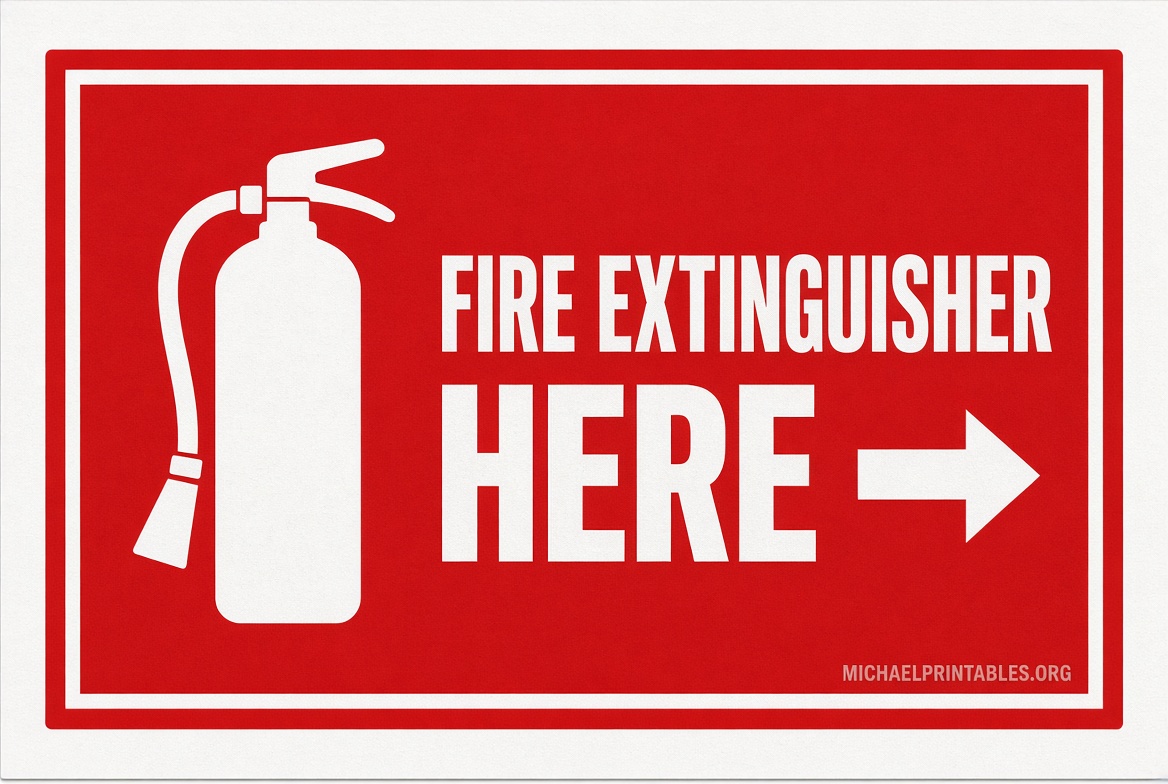 Fire Extinguisher Sign Free Printable Guide
