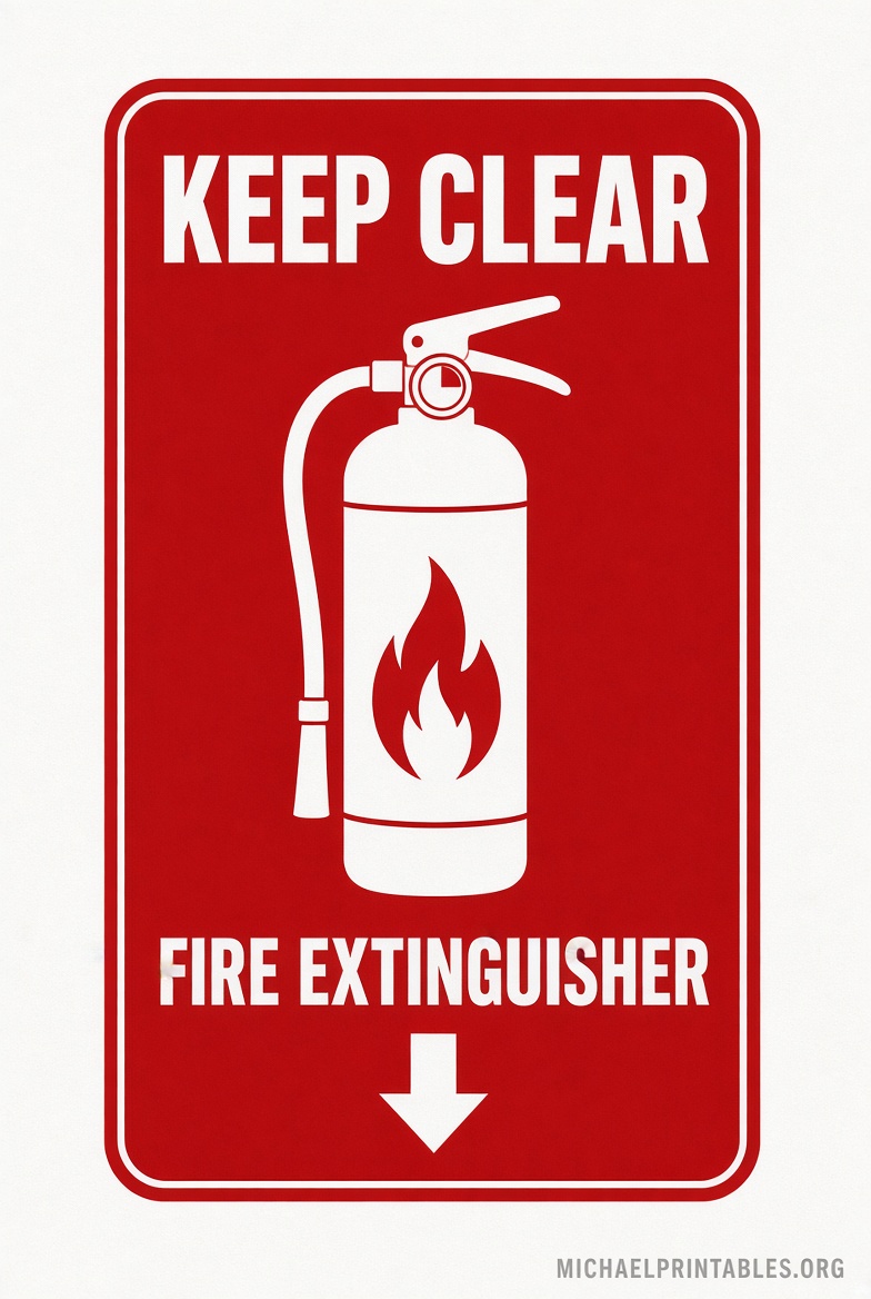 Fire Extinguisher Sign Free Printable Guide