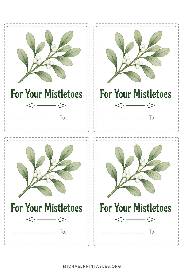 For Your Mistletoes Free Printable Tag Guide