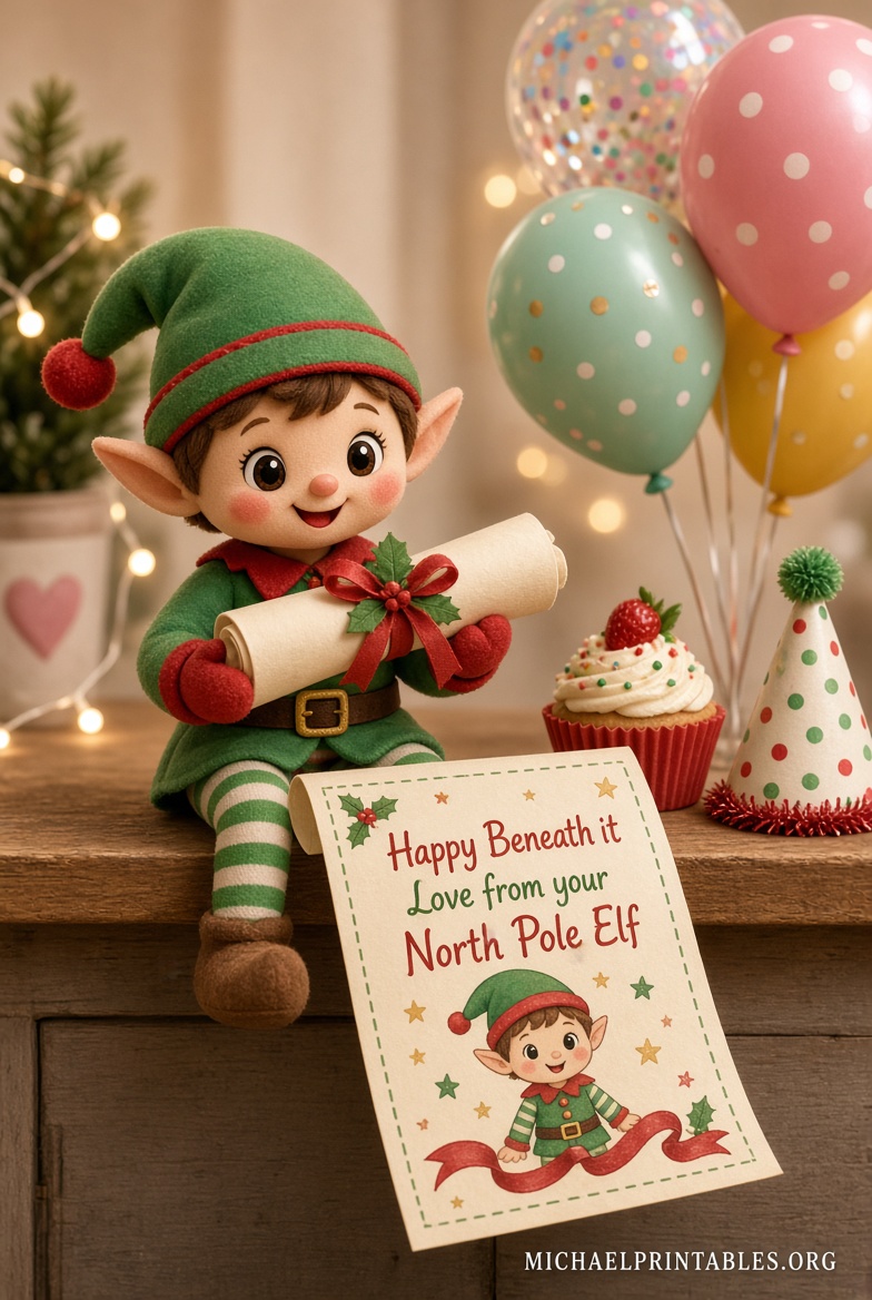 Free Birthday Letter From Elf On The Shelf Printable